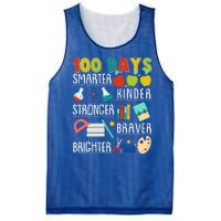 100 Days Smarter Kinder Stronger Braver Brighter 100 Days Of School Mesh Reversible Basketball Jersey Tank