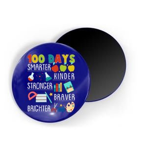 100 Days Smarter Kinder Stronger Braver Brighter 100 Days Of School Magnet