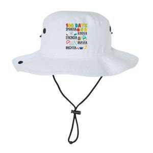 100 Days Smarter Kinder Stronger Braver Brighter 100 Days Of School Legacy Cool Fit Booney Bucket Hat