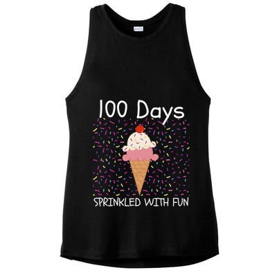 100 Days Sprinkled With Fun 100th Day Of School 100 Days Of School 100 Days Ladies PosiCharge Tri-Blend Wicking Tank