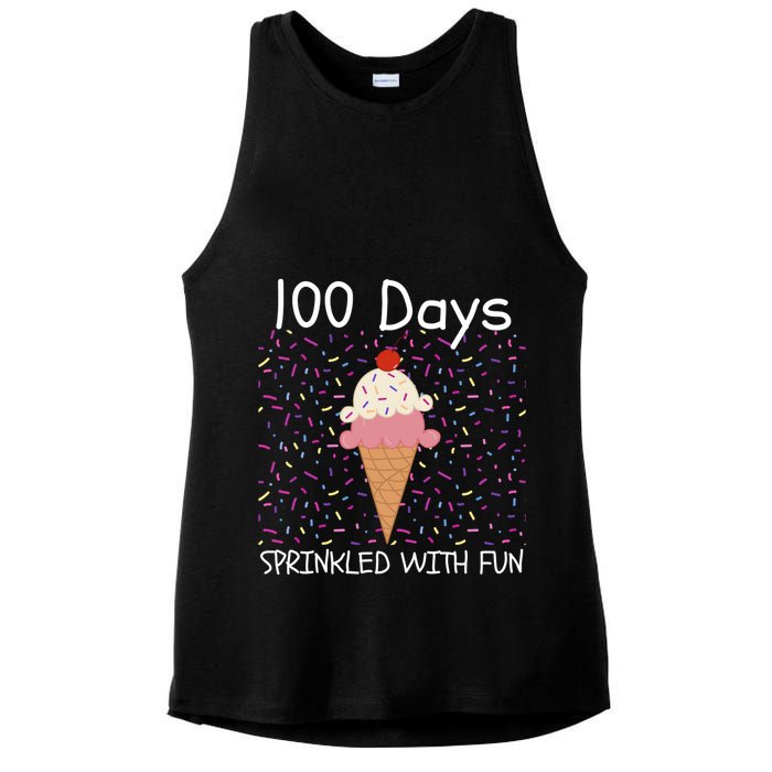 100 Days Sprinkled With Fun 100th Day Of School 100 Days Of School 100 Days Ladies PosiCharge Tri-Blend Wicking Tank