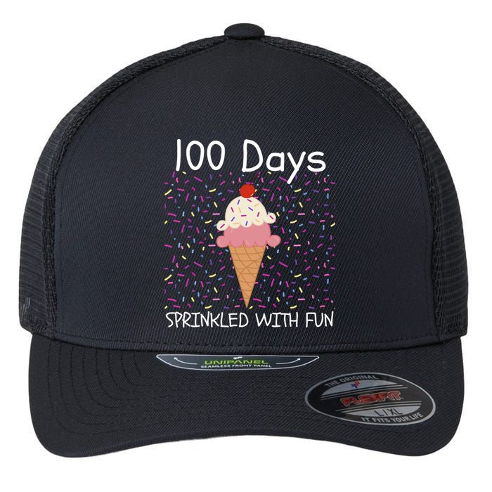 100 Days Sprinkled With Fun 100th Day Of School 100 Days Of School 100 Days Flexfit Unipanel Trucker Cap