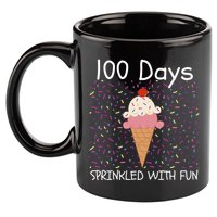 100 Days Sprinkled With Fun 100th Day Of School 100 Days Of School 100 Days 11oz C Handle Ceramic Mug