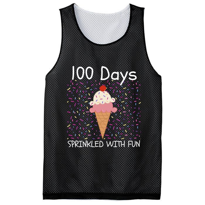 100 Days Sprinkled With Fun 100th Day Of School 100 Days Of School 100 Days Mesh Reversible Basketball Jersey Tank