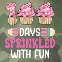 100 Days Sprinkled With Fun Cupcake 100th Day Of School Legacy Tie Dye Trucker Hat