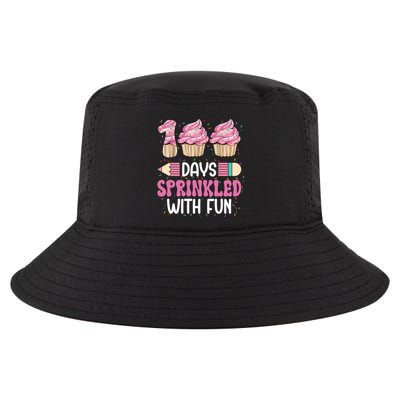 100 Days Sprinkled With Fun Cupcake 100th Day Of School Cool Comfort Performance Bucket Hat