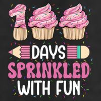 100 Days Sprinkled With Fun Cupcake 100th Day Of School Cool Comfort Performance Bucket Hat