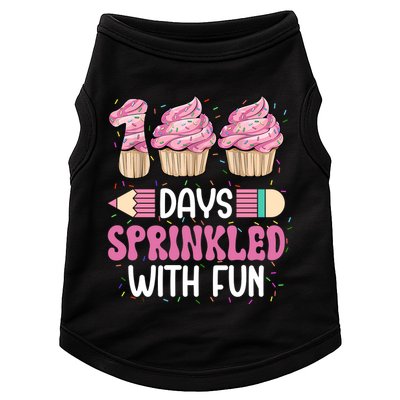 100 Days Sprinkled With Fun Cupcake 100th Day Of School Doggie Tank