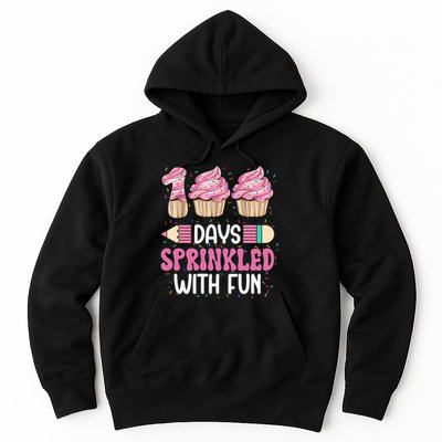 100 Days Sprinkled With Fun Cupcake 100th Day Of School Hoodie