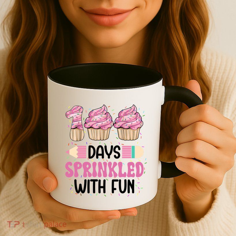 100 Days Sprinkled With Fun Cupcake 100th Day Of School Mug