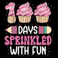 100 Days Sprinkled With Fun Cupcake 100th Day Of School Flatbill Hat