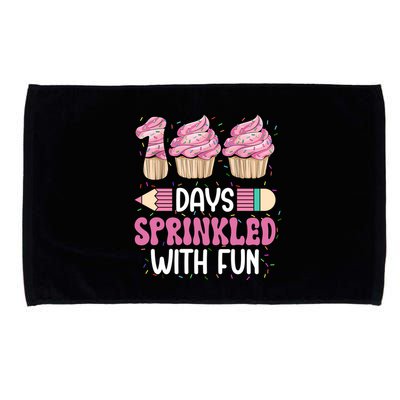 100 Days Sprinkled With Fun Cupcake 100th Day Of School Microfiber Hand Towel