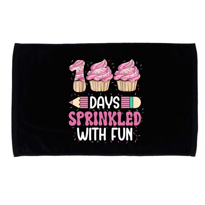 100 Days Sprinkled With Fun Cupcake 100th Day Of School Microfiber Hand Towel