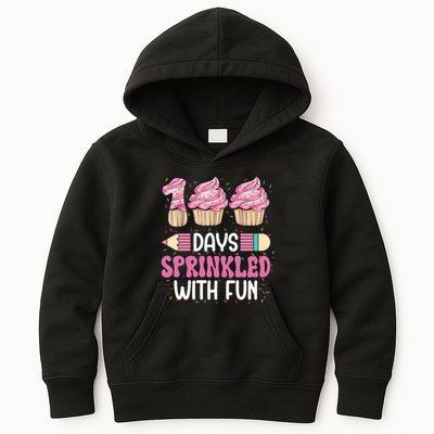100 Days Sprinkled With Fun Cupcake 100th Day Of School Kids Hoodie