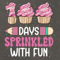 100 Days Sprinkled With Fun Cupcake 100th Day Of School Cotton Canvas Backpack
