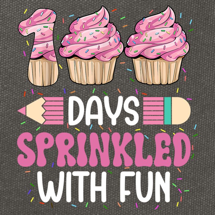 100 Days Sprinkled With Fun Cupcake 100th Day Of School Cotton Canvas Backpack