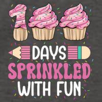 100 Days Sprinkled With Fun Cupcake 100th Day Of School Vector Backpack