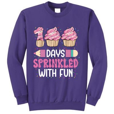 100 Days Sprinkled With Fun Cupcake 100th Day Of School Sweatshirt