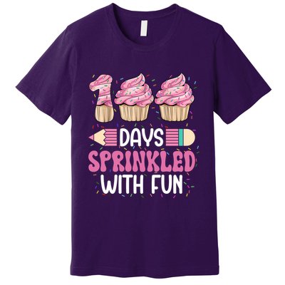 100 Days Sprinkled With Fun Cupcake 100th Day Of School Premium T-Shirt