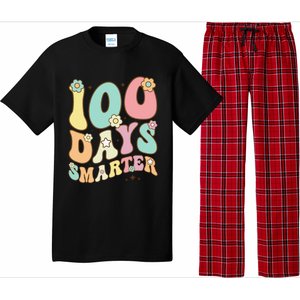 100 Days Smarter Happy 100th Day Of School Groovy Boy Girl Gift Pajama Set