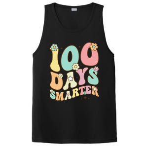 100 Days Smarter Happy 100th Day Of School Groovy Boy Girl Gift PosiCharge Competitor Tank