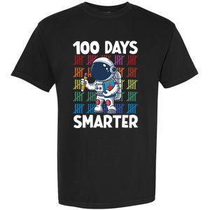 100 Days Smarter Space Astronaut 100th Day School Garment-Dyed Heavyweight T-Shirt