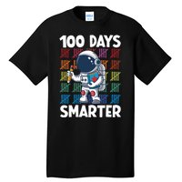 100 Days Smarter Space Astronaut 100th Day School Tall T-Shirt