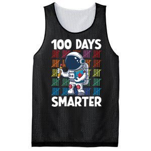 100 Days Smarter Space Astronaut 100th Day School Mesh Reversible Basketball Jersey Tank