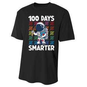 100 Days Smarter Space Astronaut 100th Day School Performance Sprint T-Shirt