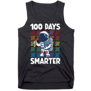 100 Days Smarter Space Astronaut 100th Day School Tank Top