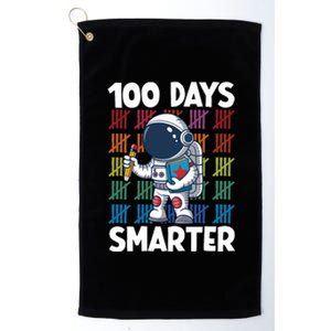 100 Days Smarter Space Astronaut 100th Day School Platinum Collection Golf Towel