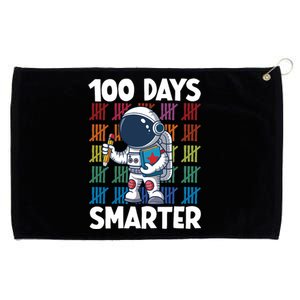 100 Days Smarter Space Astronaut 100th Day School Grommeted Golf Towel