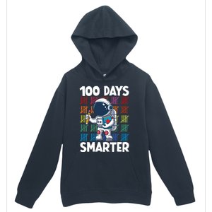 100 Days Smarter Space Astronaut 100th Day School Urban Pullover Hoodie