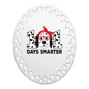 101 Days Smarter 101st Day School Dalmatian Dog Teacher Ceramic Oval Ornament