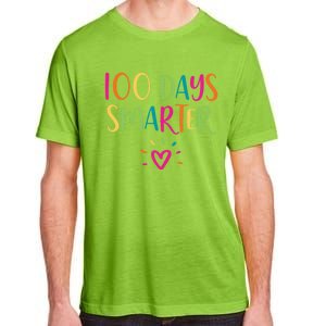 100 Days Smarter Teacher Student 100th Day Of School Gift Adult ChromaSoft Performance T-Shirt