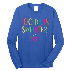 100 Days Smarter Teacher Student 100th Day Of School Gift Long Sleeve Shirt