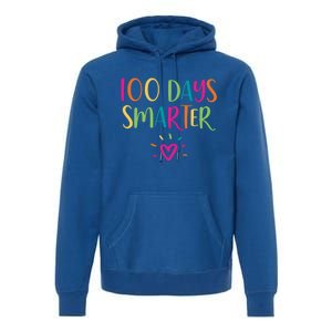 100 Days Smarter Teacher Student 100th Day Of School Gift Premium Hoodie