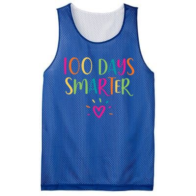 100 Days Smarter Teacher Student 100th Day Of School Gift Mesh Reversible Basketball Jersey Tank