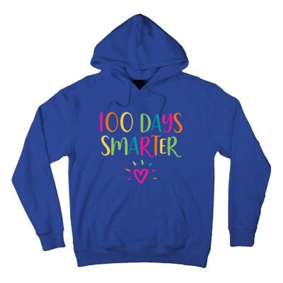 100 Days Smarter Teacher Student 100th Day Of School Gift Tall Hoodie