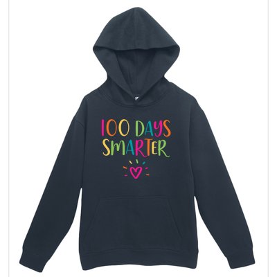 100 Days Smarter Teacher Student 100th Day Of School Gift Urban Pullover Hoodie