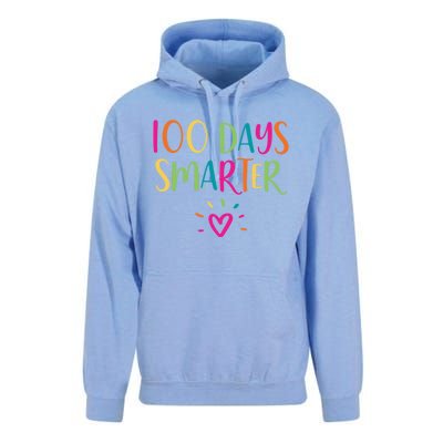 100 Days Smarter Teacher Student 100th Day Of School Gift Unisex Surf Hoodie