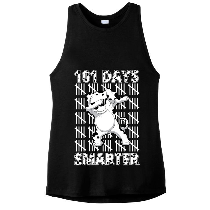 101 Days Smarter Dabbing Dalmatian Dog Ladies PosiCharge Tri-Blend Wicking Tank