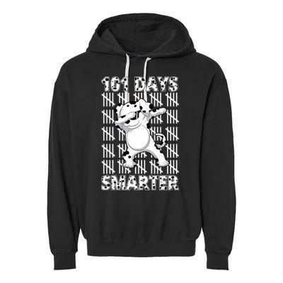 101 Days Smarter Dabbing Dalmatian Dog Garment-Dyed Fleece Hoodie