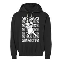 101 Days Smarter Dabbing Dalmatian Dog Garment-Dyed Fleece Hoodie
