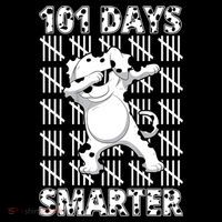 101 Days Smarter Dabbing Dalmatian Dog Button