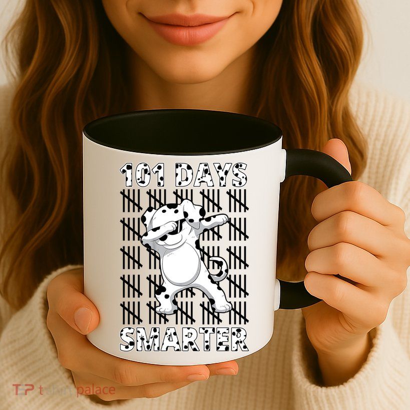 101 Days Smarter Dabbing Dalmatian Dog Mug
