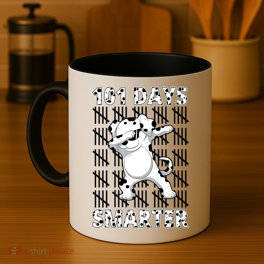 101 Days Smarter Dabbing Dalmatian Dog Mug