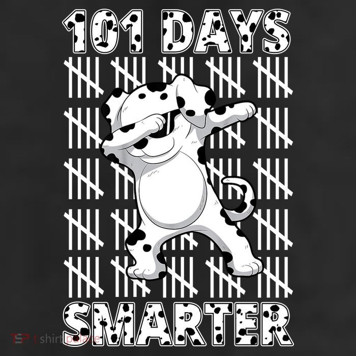 101 Days Smarter Dabbing Dalmatian Dog 11oz C Handle Ceramic Mug