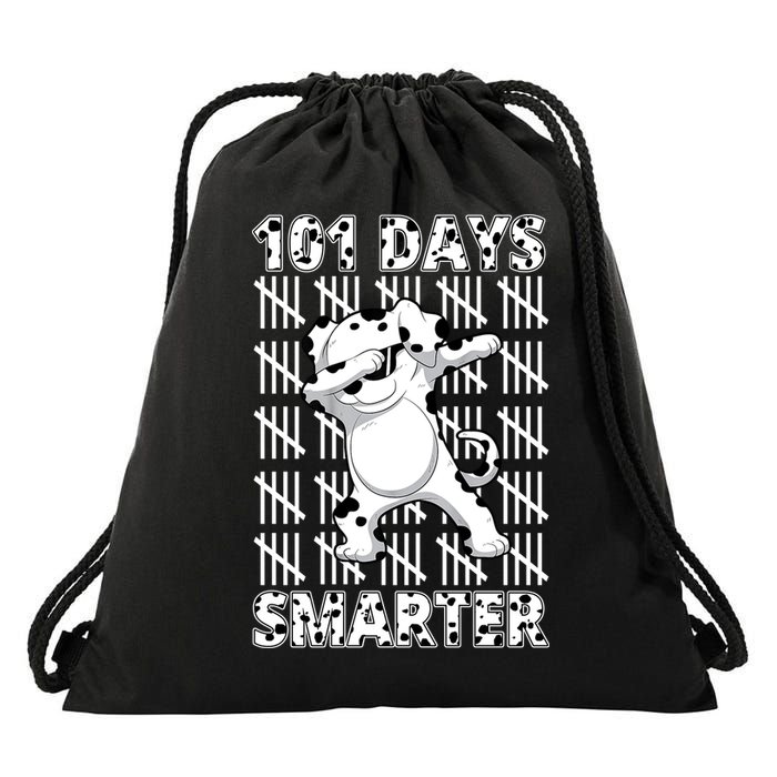 101 Days Smarter Dabbing Dalmatian Dog Drawstring Bag