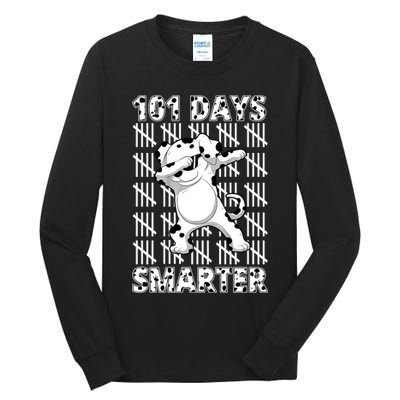 101 Days Smarter Dabbing Dalmatian Dog Tall Long Sleeve T-Shirt